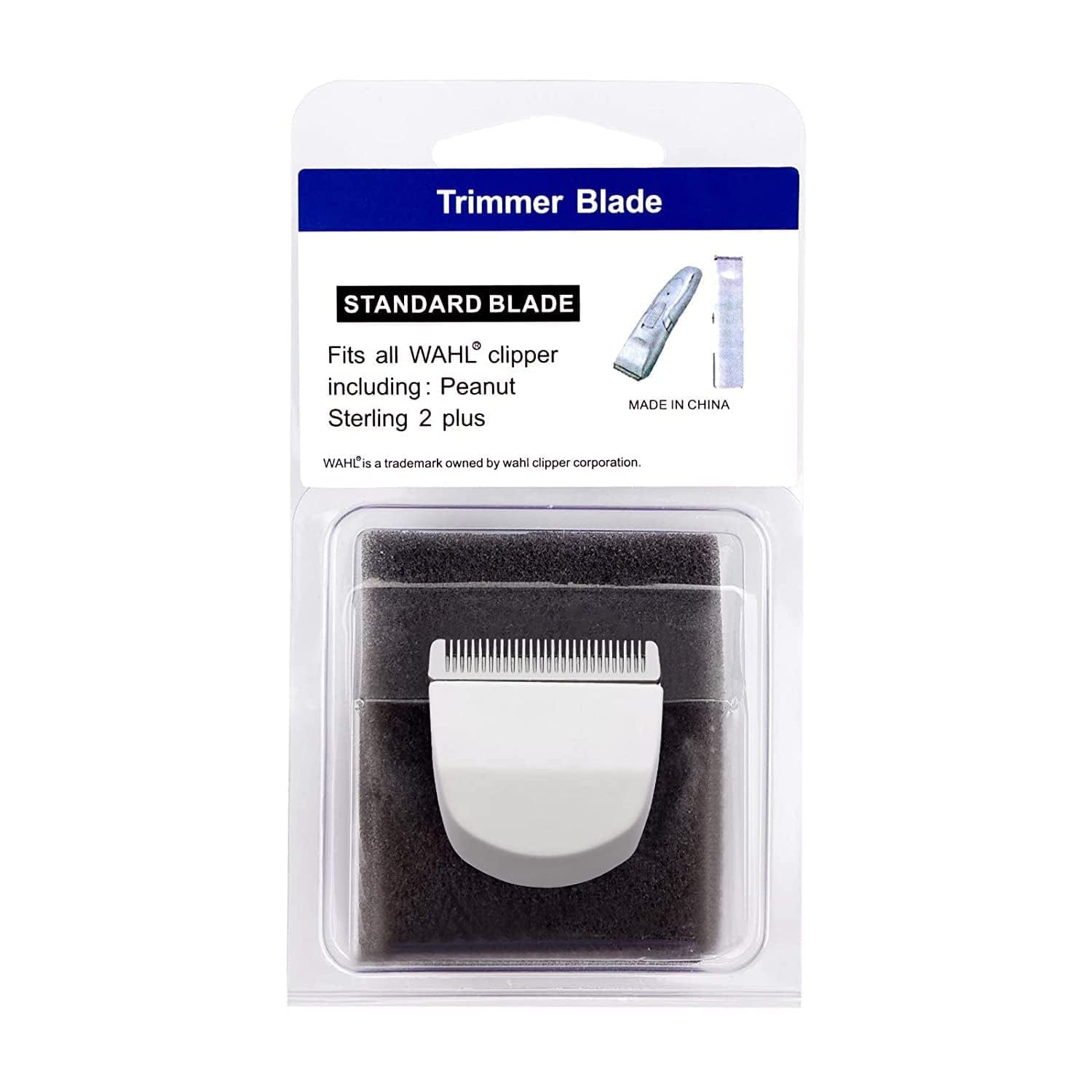 4Pcs Professional Peanut Clipper/Trimmer Snap On Replacement Blades #2068-300, Compatible with Wahl Peanut Hair Clipper/Trimmer, White.