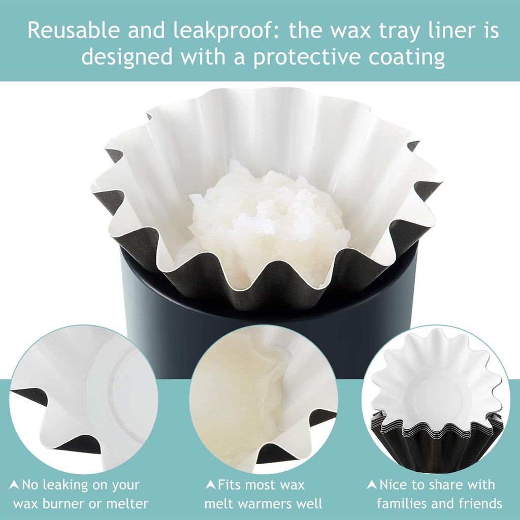 Boao Wax Melt Liners Reusable Leakproof for Any Wax Cubes Waxes Warmer Containers Cups for Scented Candle Plug in Warmers Electric Waxes Melters Burner(Blue,50 Pieces)