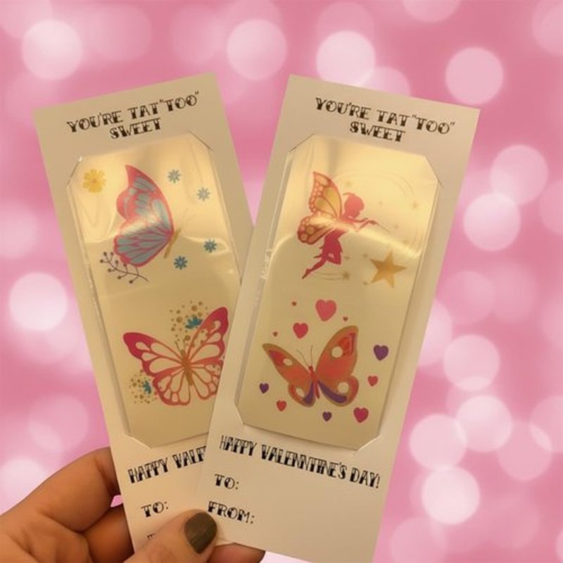 PapaKit 36 Pc Butterflies & Fairies Temporary Tattoo Set, 18 Individually Wrapped Sheets | Party Favors, Classroom Rewards, Birthday Goodie Bag Fillers