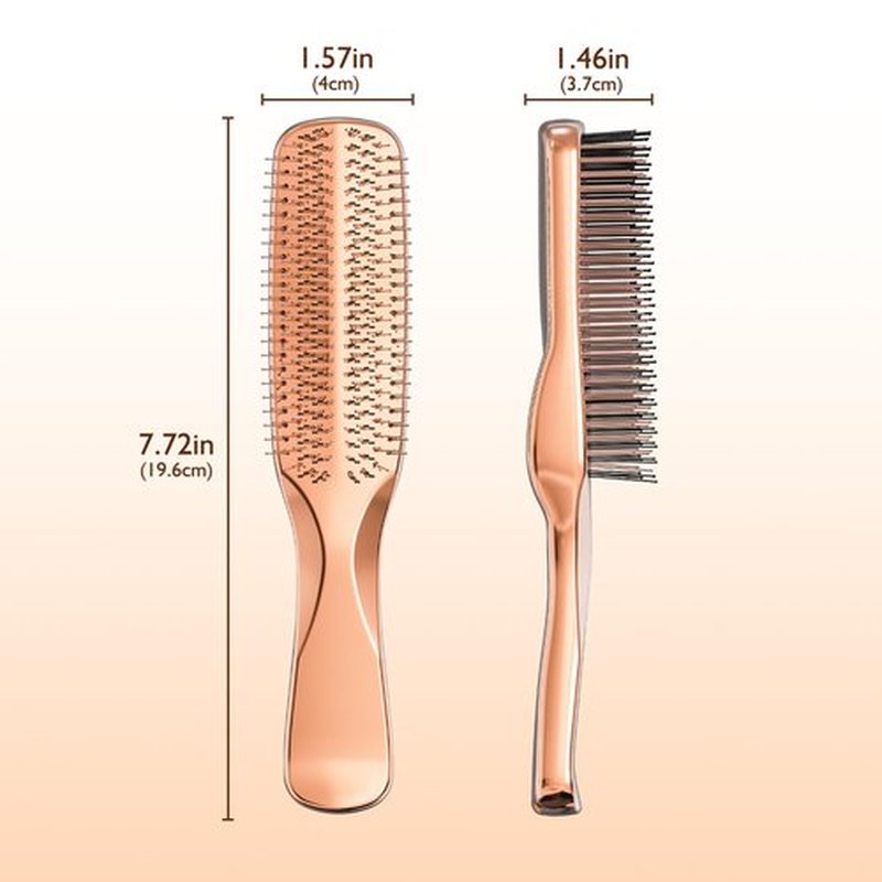Daily Gard Detangling Hair Brush, Dry and Wet Detangler Hair Brush for Women and Men, Massager Scalp Brush for Straight/Long/Fine Hair, Rose Gold