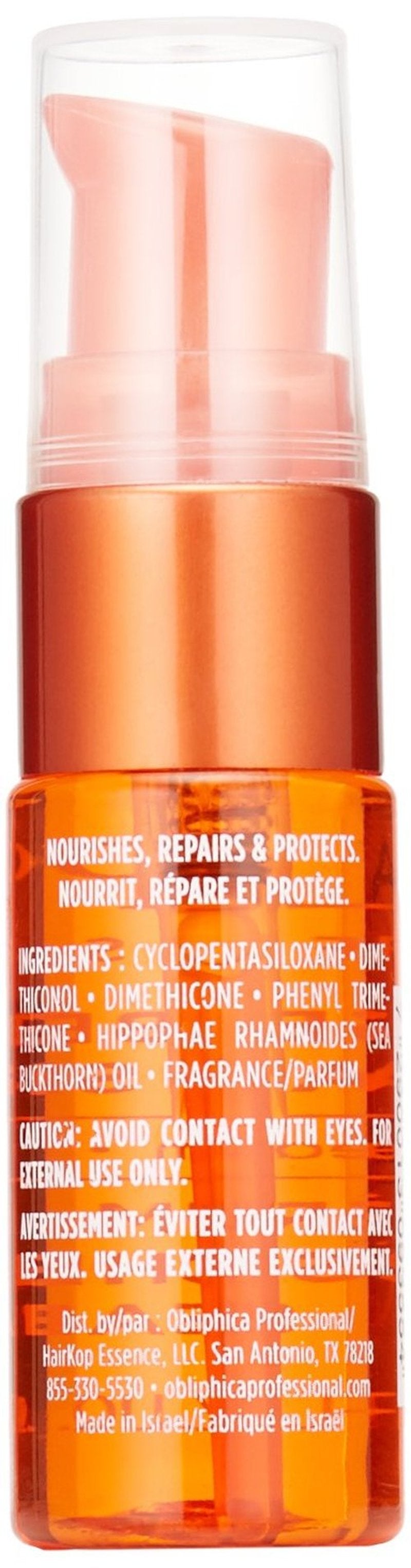 Obliphica Seaberry Leave-In Hair Serum - Nourishing Formula for Frizz-Free Fine & Medium Hair - 0.5 Fl Oz