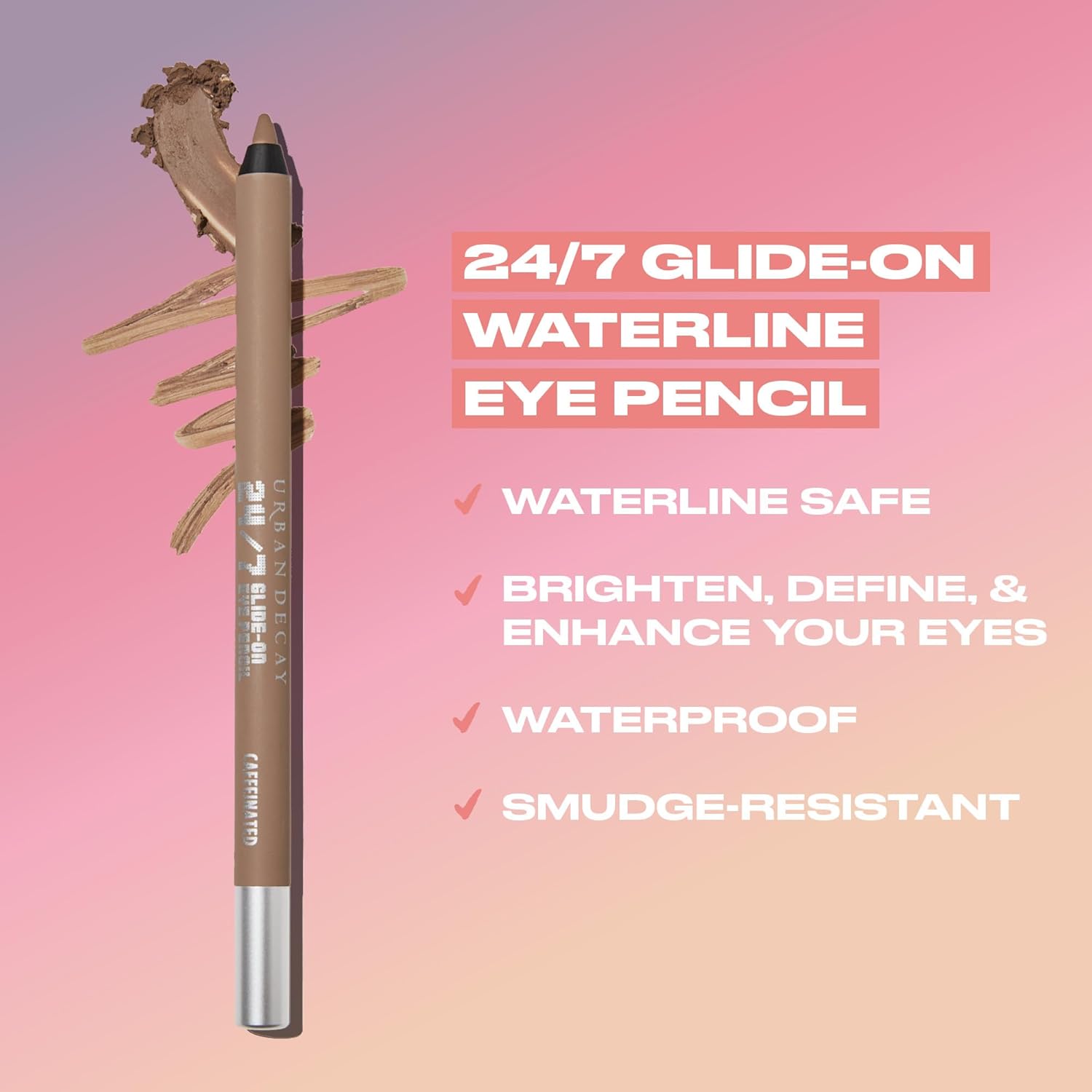 Urban Decay 24/7 Waterproof Eyeliner Pencil - Smudge-Resistant, Long-Lasting Creamy Shades | 0.04 oz