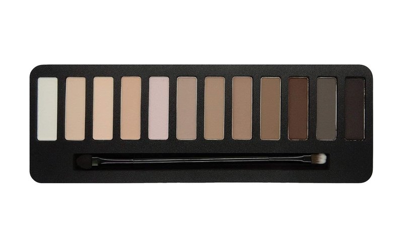 W7 Mighty Mattes Eyeshadow Palette - 12 Long-Lasting Matte Nude Shades for Flawless Makeup