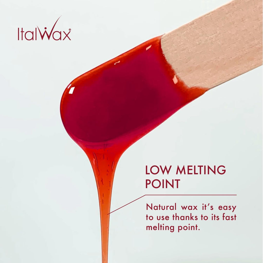 Italwax Classic Line Rose Hard Wax Beads 1.1 lb (500 g) – Medium-Long Setting Stripless Wax for Large Areas & Coarse Hair – Made in Italy