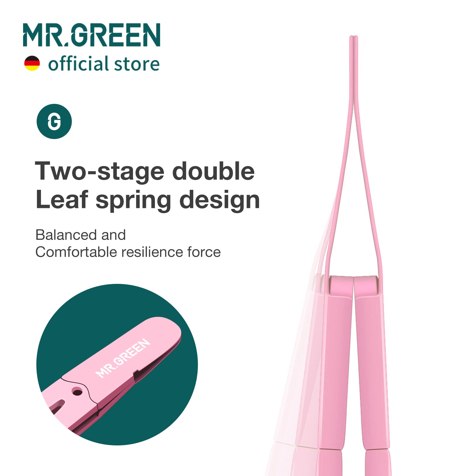 MR.GREEN Eyebrows Tweezers Colorful Beauty Fine Hairs Puller Makeup Tools Stainless Steel Slanted Eye Brow Clips Removal (Pink)