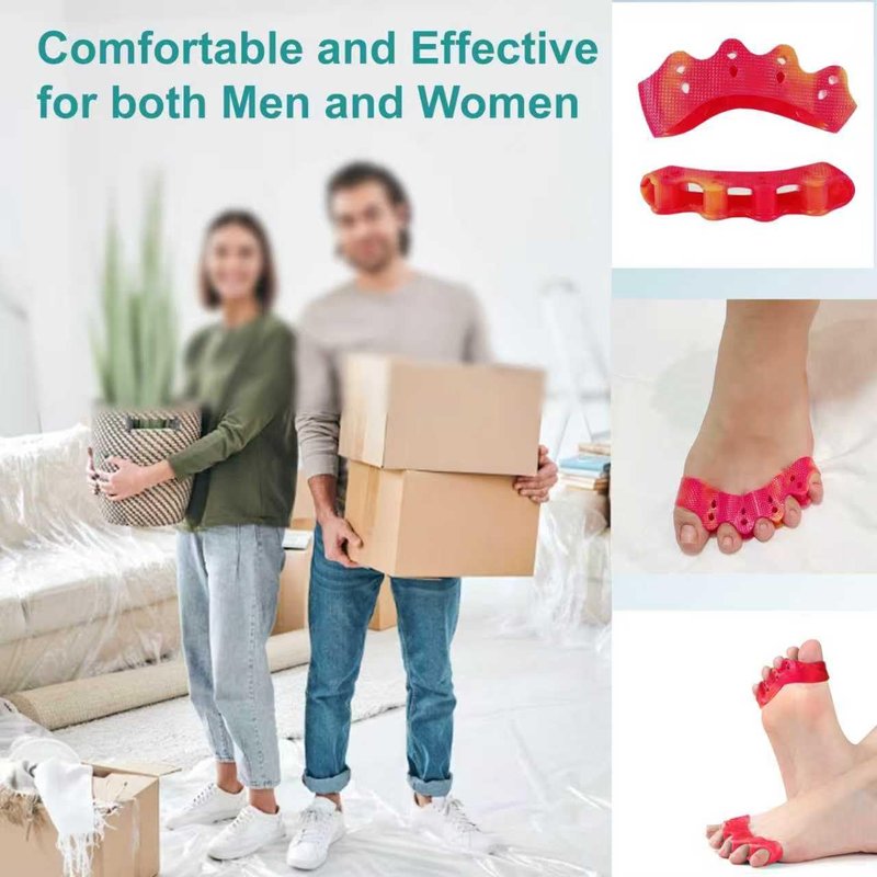 Weiuah 4-Pack Toe Separators & Toe Spacers -Bunion Corrector, Overlapping Toes corrector, Hammer Toe, Relieves Foot Pain, Restores Natural Toe Alignment Unisex,Regular Size (Green & Pink)
