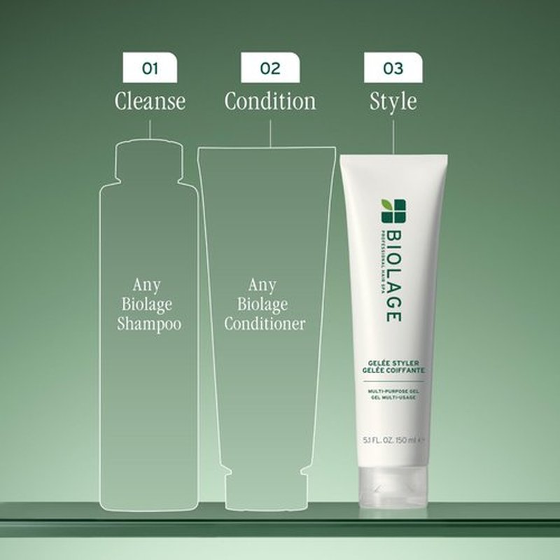 Biolage Styling Gelée - Firm Hold, Adds Shine & Controls Frizz, Gel Styler, For All Hair Types, Vegan & Cruelty-Free, 5 Fl Oz, packaging may vary
