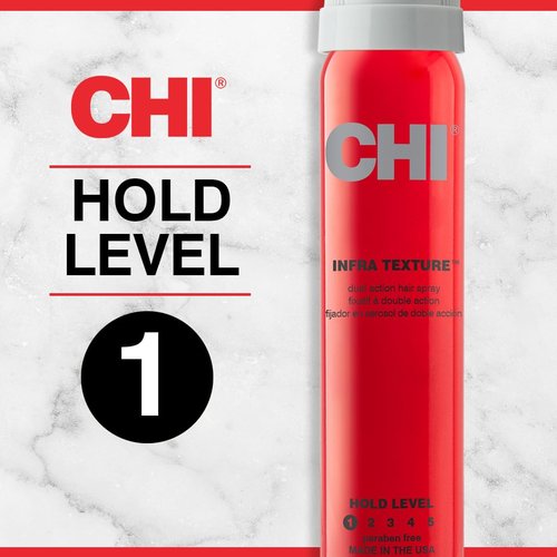 CHI Infra Texture Dual Hair Spray - Shine, Movement & Texture for All Hair Types | Sulfate & Paraben-Free, 2.6 Oz