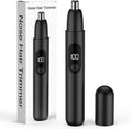 Smity Nose Hair Trimmer - Rechargeable Cordless Dual Edge Blades with LED Light | Painless Grooming Tool for Men & Women (Black)