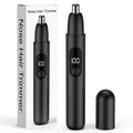 Smity Nose Hair Trimmer, Rechargeable Cordless Painless Ear Eyebrow Trimming Tool Dual Edge Blades Razor Easy Cleansing with LED Light for Man Woman