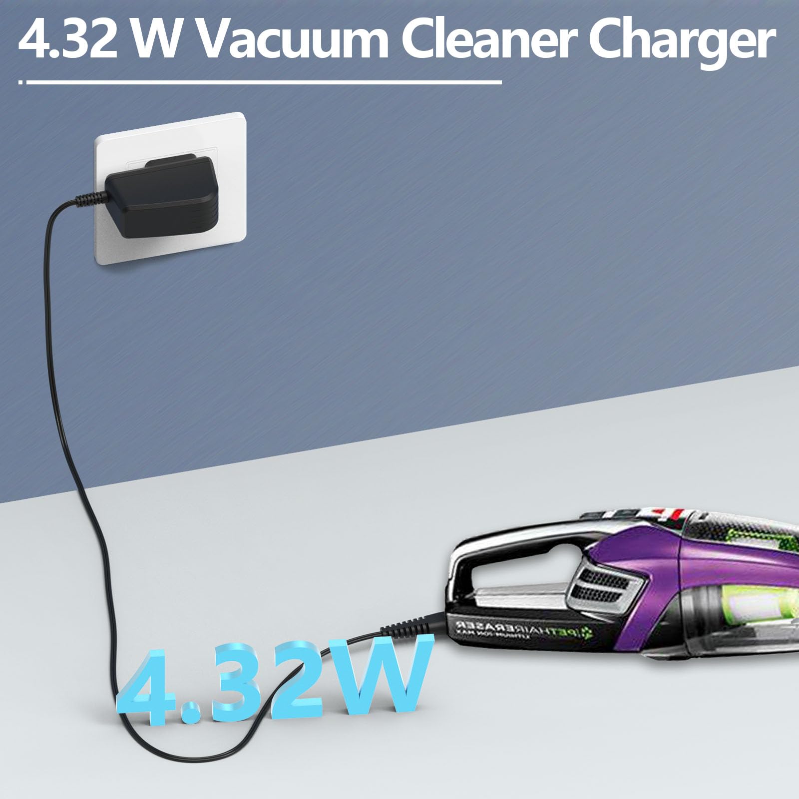 hafiuege Charger Compatible with Bissell Pet Hair Eraser, Charging Adapter Power Cord Compatible with 2390 2390A 23903 2284W 2284 14.4V Lithium Ion Hand Vacuum