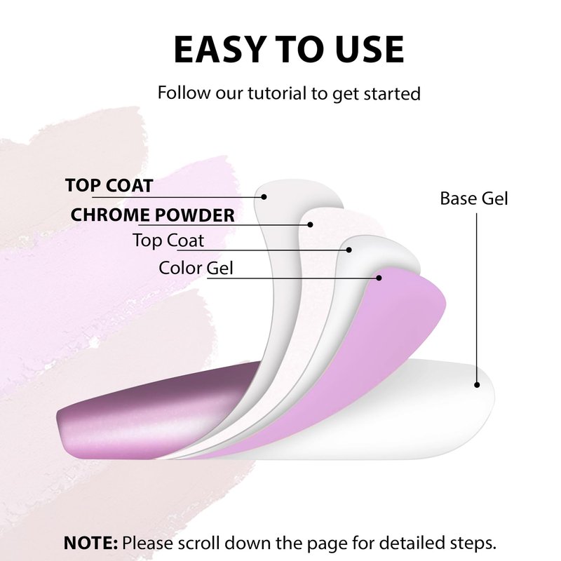 Yiaxoyia Chrome Nail Powder, 16 Colors Nail Chrome Powder - Mirror Effect Metallic Kit for Nail Art Decoration, Resin Craft etc. (1g/Jar)