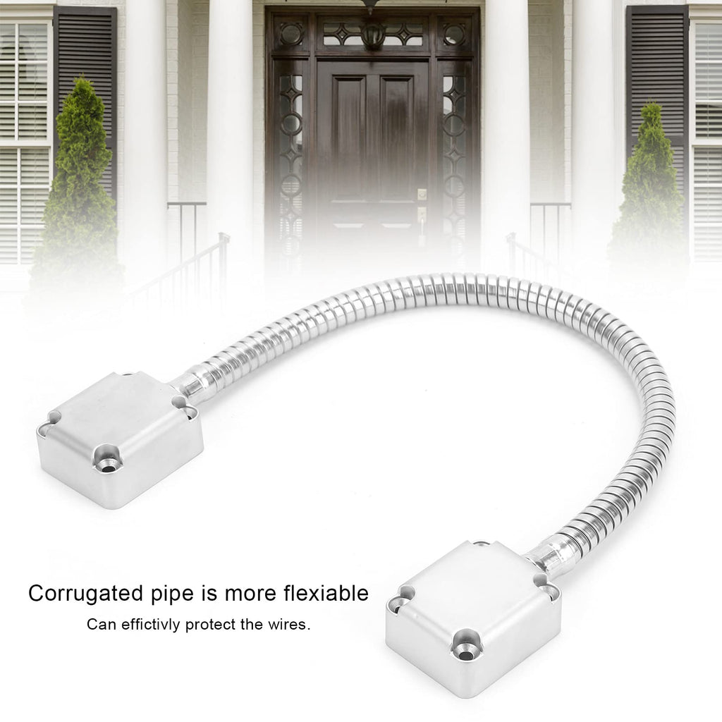 401 Stainless Steel Door Loop Wire Cable Protector Armored Door Cord w/Die-Cast End Power Transfer for Exposed Mounting Access Control