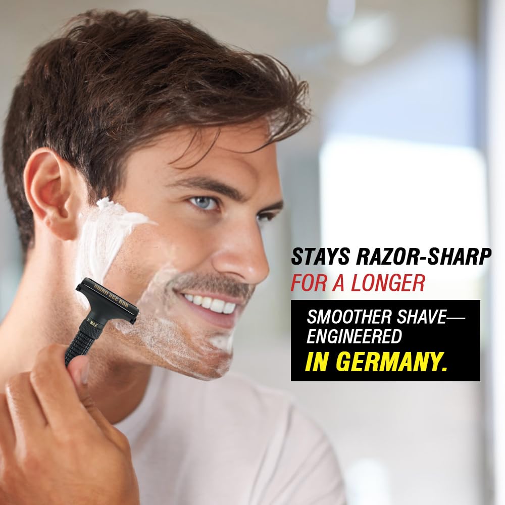 German Solingen Double Edge Razor Blades，1 Count Safety Platinum Shave(Pack of 10)