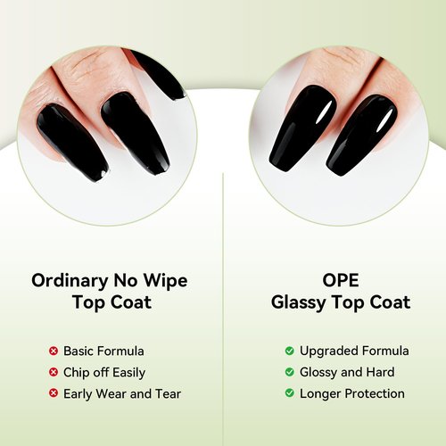 OpenLive Nail Polish Set - Quick Dry Base & Top Coat | 16.5ml High-Gloss Finish for DIY Nail Art