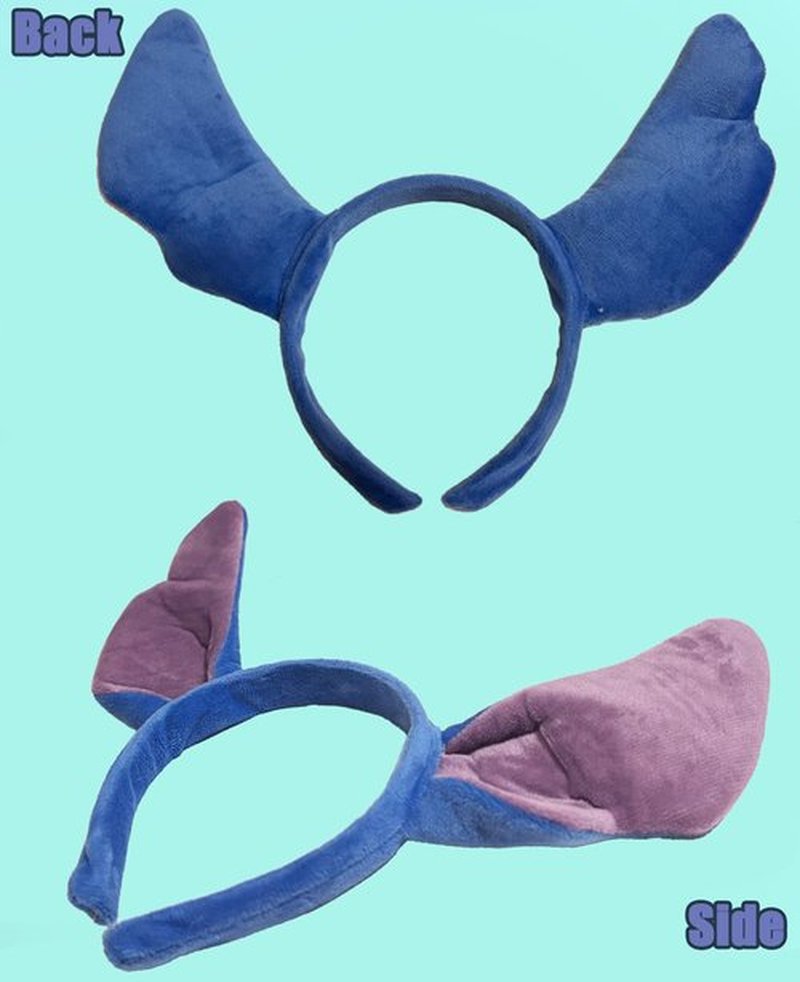 MKPEMEBR Blue Ears Headband, Birthday Party Costume and Hair Accessories for Adult