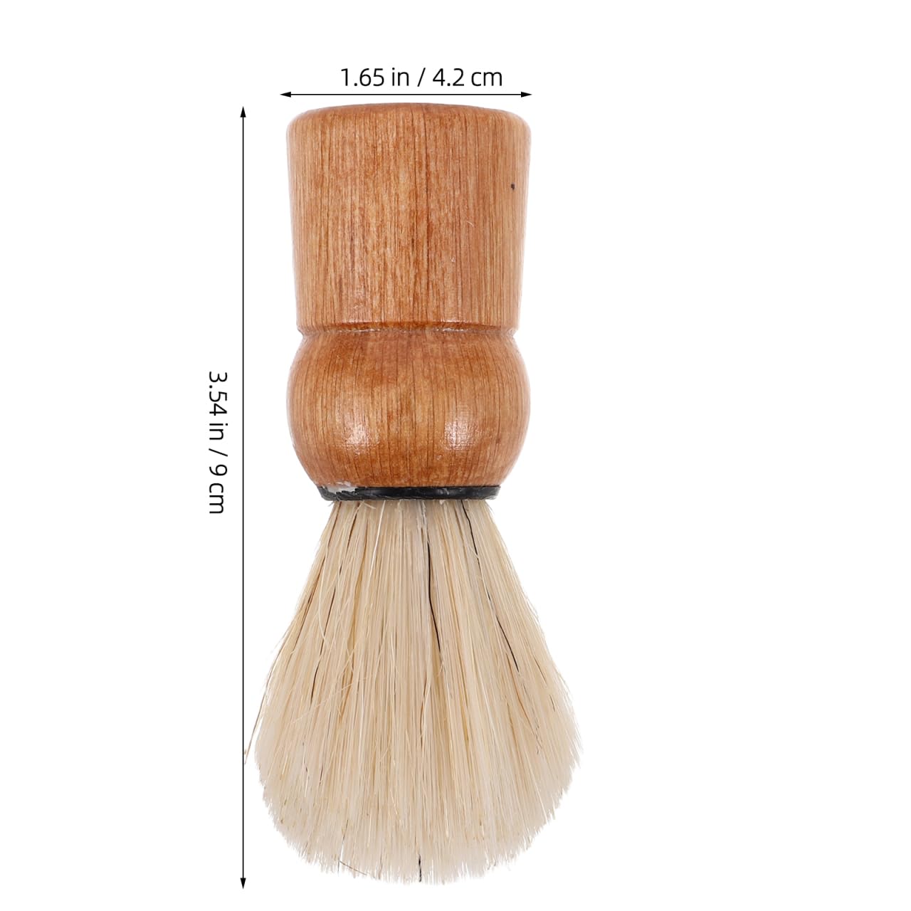 Hoement Retro Beard Brush with Handle 3.54In Compact Shaving Brush for Men S Beard Grooming Face Hair Foaming Travel Use
