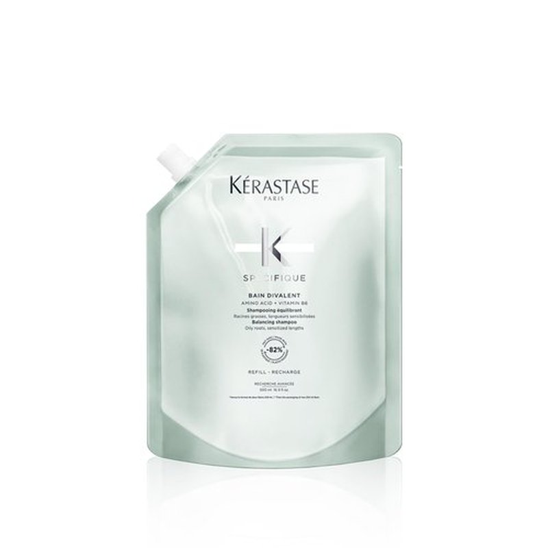 Kerastase Specifique Balancing Shampoo Refill For Oily Scalp & Hair - Cleanses Oil From Roots and Hydrates Dry Hair Ends