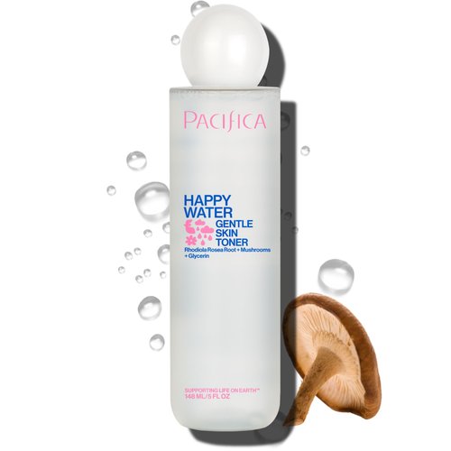 Pacifica Happy Water Hydrating Facial Toner – Vegan Ceramides, Hyaluronic Acid & Electrolytes, Refreshing & Calming for Balanced Skin, Clean Beauty, Vegan, Cruelty-Free, All Skin Types, 4 oz