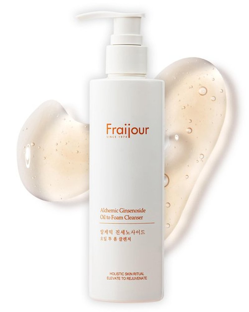 Fraijour Alchemic Ginsenoside Oil to Foam Cleanser – Oil-to-Foam Facial Cleanser with Ginsenoside, PHA & LHA, Gently Removes Makeup & Impurities, Hydrating & Exfoliating, 7.41 oz.