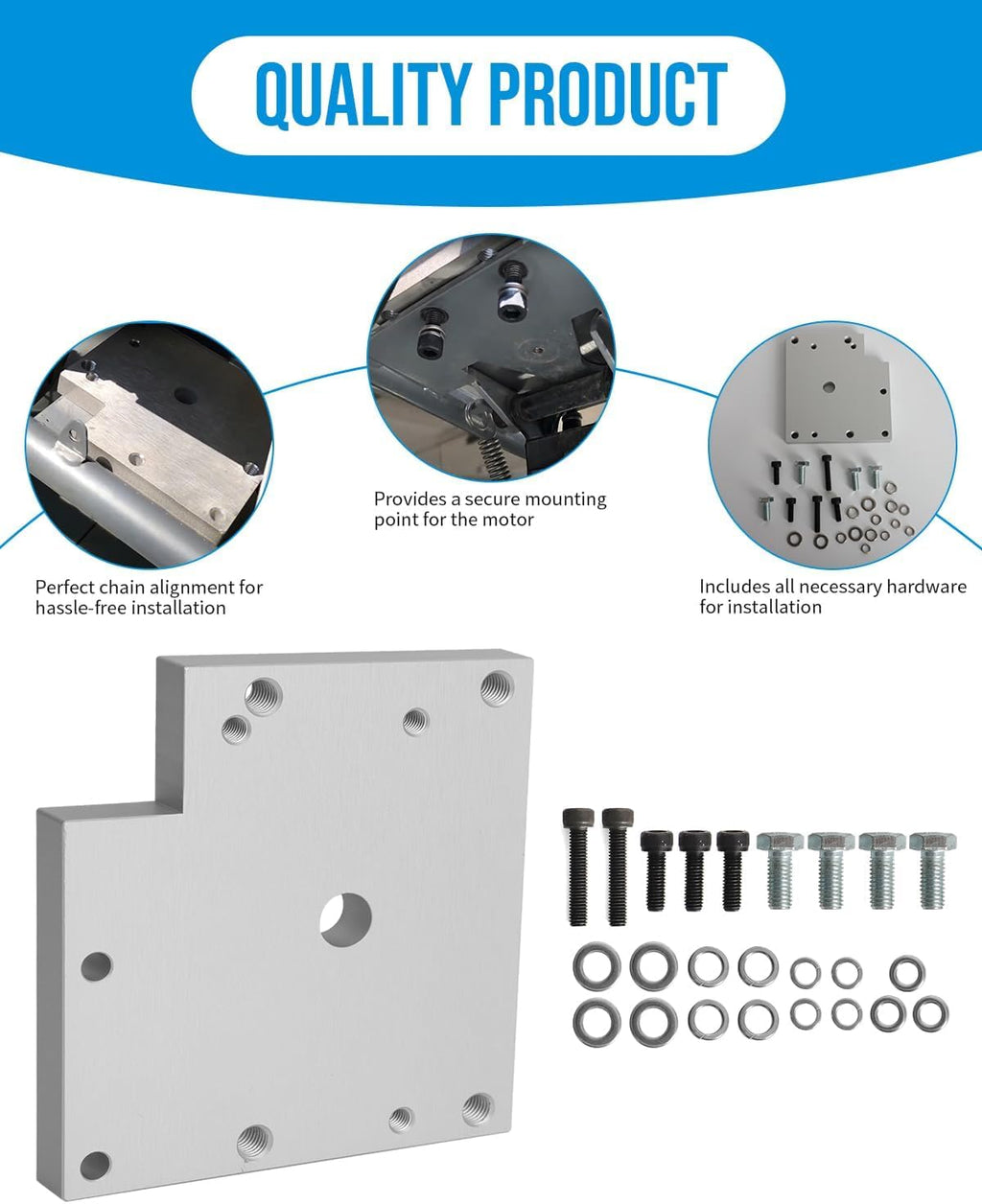 Foruly Motor Adapter Plate Set for RSF350 Models Razor Pocket Mod Gen 1 (Allows Easy Installation of MY1020 Motor to Stock Razor Pocket Mod Frame)