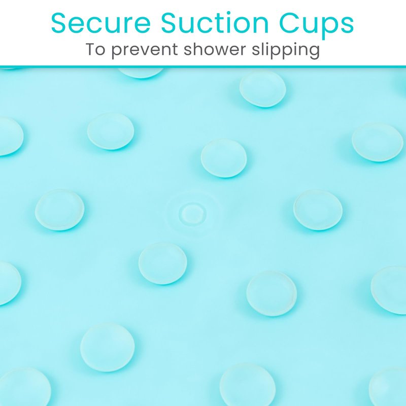 Vive Foot Scrubber for Shower Floor - Feet Cleaner for Dead Skin with Pumice Stone - Massager and Brush Exfoliating - Callus Remover, Improve Circulation and Relieves Pain - Nonslip Suction Cups