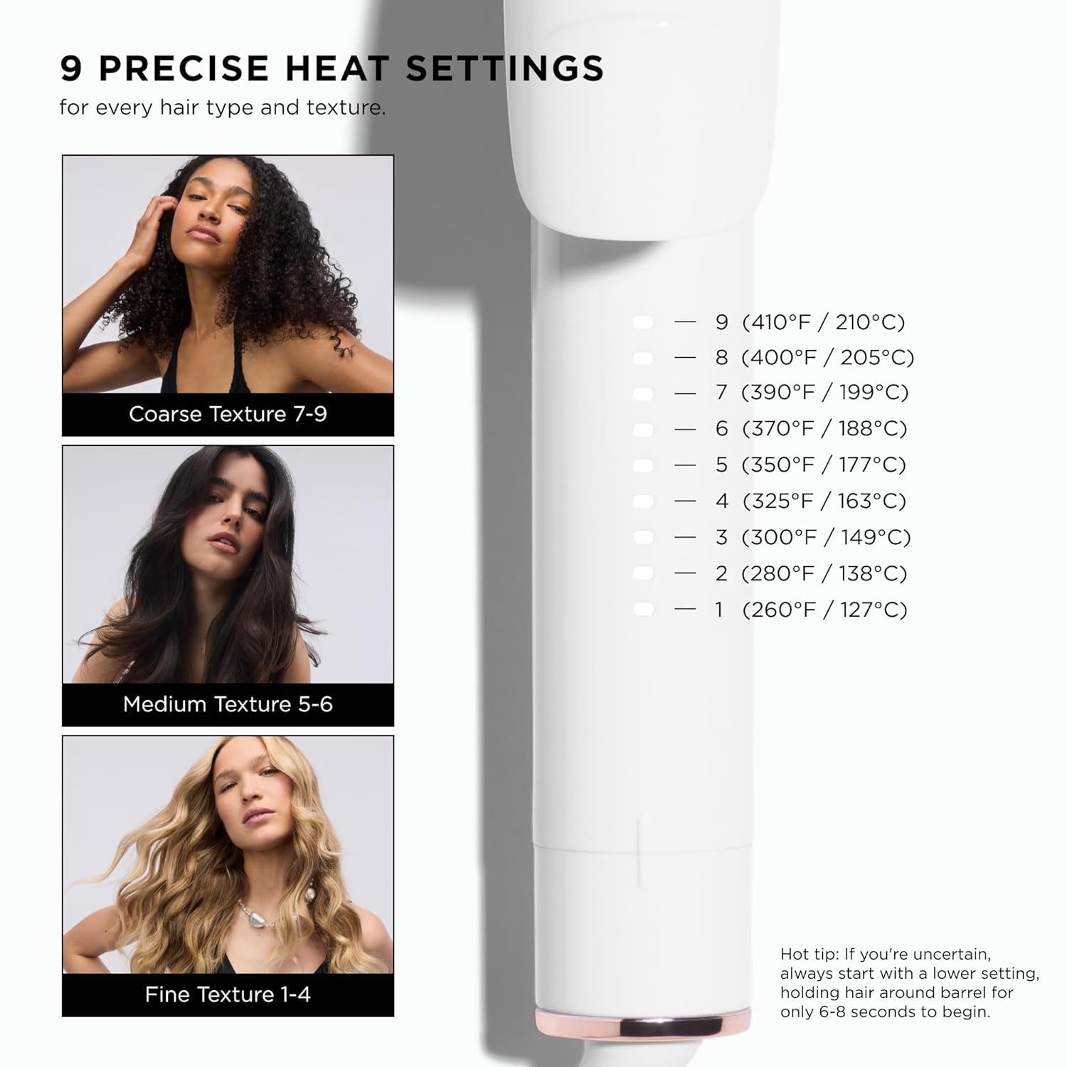 T3 SinglePass Curl X Extra-Long Barrel 1", 1.25", 1.5" Curling Iron with 9 Heat Settings and Ceramic Barrel for Fast Styling and Lasting Results on All Hair Types