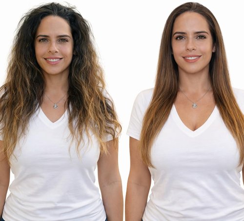 KERATIN RESEARCH Brazilian Keratin Hair Treatment - Professional Smoothing & Straightening | Organic, Natural-Looking Shine (X2)