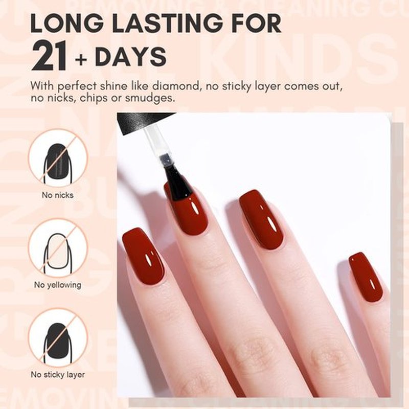 Makartt Nude Nail Extension Gel Kit – 50ML Siesta Natural Builder Gel with No Wipe Top Coat, Soak-Off UV LED Set for Spring & Summer Nail Designs
