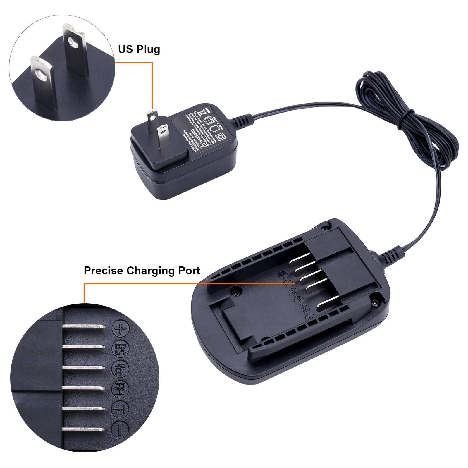 WA3742 Charger Replacement for Worx 20v Battery Charger WA3732 WA3875 WA3881, Compatible with Worx 20Volts Lithium Battery WA3525 WA3520 WA3578