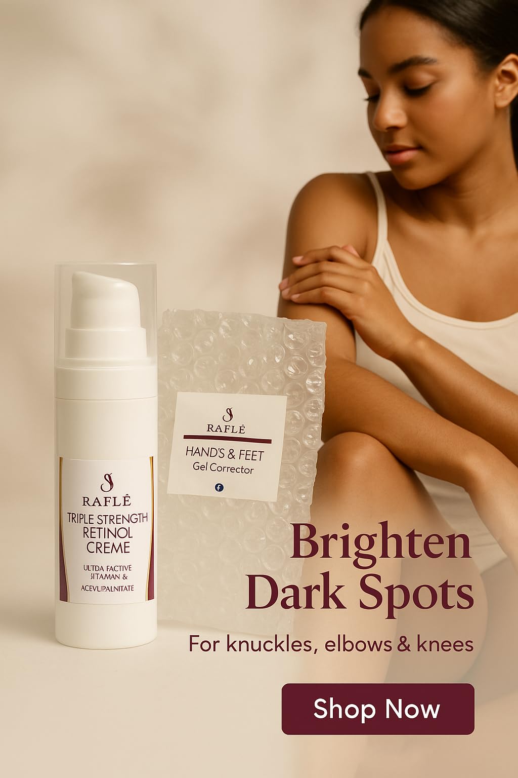 New Retinoic HQ-Free Emulsion Skin Lightening Serum For Dark Knuckles, Elbows, Knees - Professional Hyperpigmentation Treatment for Hands & Feet Dark Spot Remover 2.0 Fl OZ