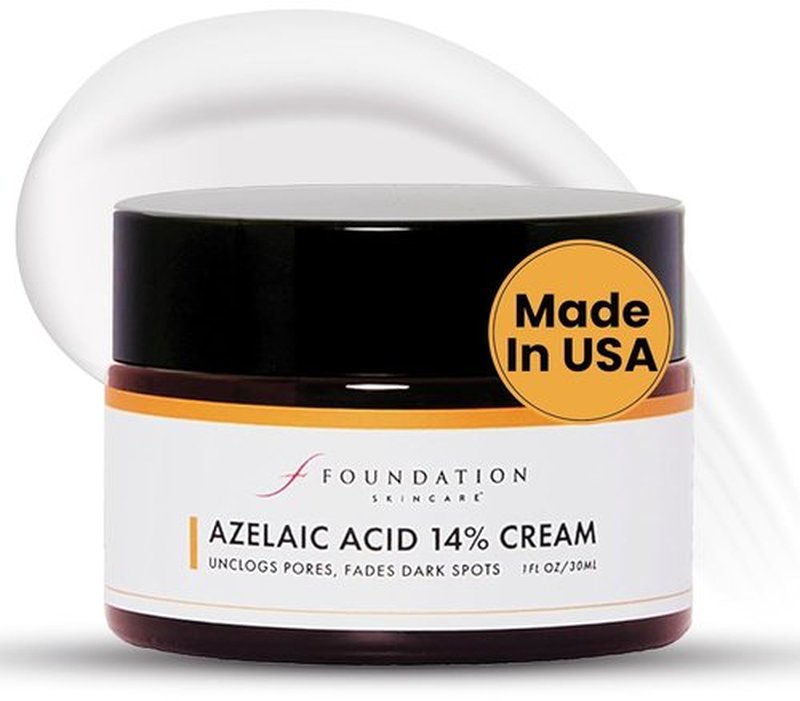 Foundation Skincare Azelaic Acid Face Treatment 14% - Dermatologist-Approved for Blemish-Prone Skin, Smooth Texture & Even Tone (1 Fl Oz)