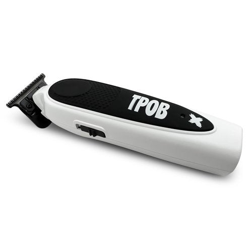 TPOB X Deluxe White Rubber Grip Digital Brushless 7200rpm Professional Hair Trimmer Hair Clippers for Men, Krazy Blade Trimmer Cordless Rechargeable Clippers (White)