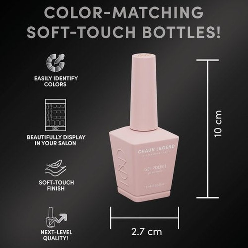 Chaun Legend UV LED Gel Nail Polish 0.5 Ounce Long Lasting, Bubble Free, Quick Dry High Shine, Kiss My Cheeks LG5089 (warm pink)
