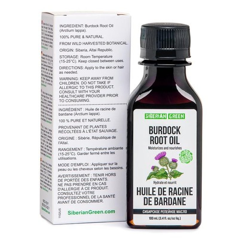 Siberian Burdock Root Oil 100ml for Hair Care Skin Care