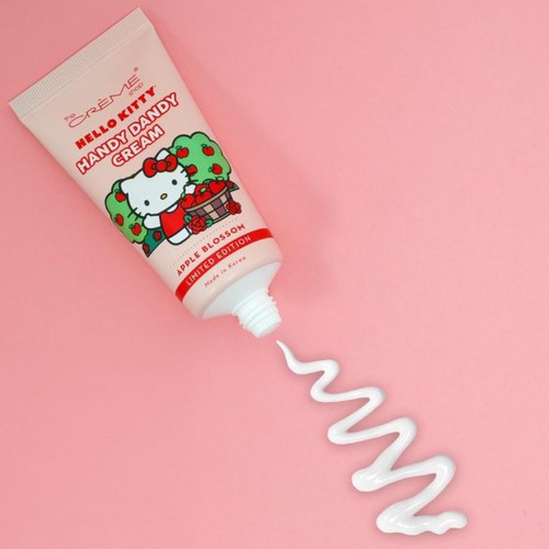 SANRIO The Creme Shop x Hello Kitty & Friends Hand Lotion Pack - Bundle of 3 Shea Butter + Vitamin E Scents Birthday Cake, Strawberry, Green Tea & Stickers