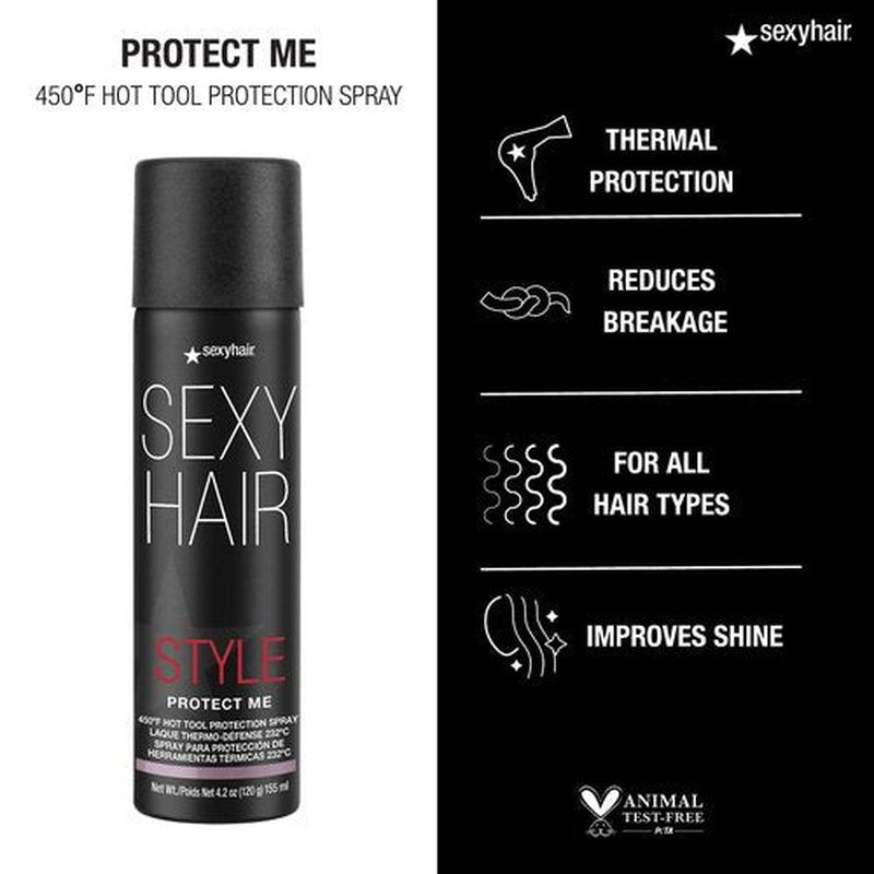 SexyHair Style Protect Me Hot Tool Protection Spray - Thermal Defense for Up to 78% Breakage Reduction | Light Hold