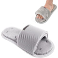 Ygapuzi Shower Foot Scrubber,Soft Silicone Foot Cleaner with Non-Slip Suction Cups,Exfoliating Dead Skin Foot Massager Slipper improve Circulation & Soothes Tired Feet for Unisex Adults - 1pcs (Gray)