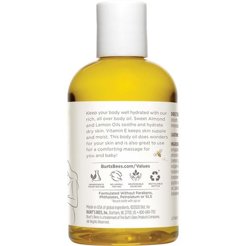 Burt's Bees Mama Body Oil - 100% Natural Vitamin E Formula | 4 Fl Oz for Nourished Skin