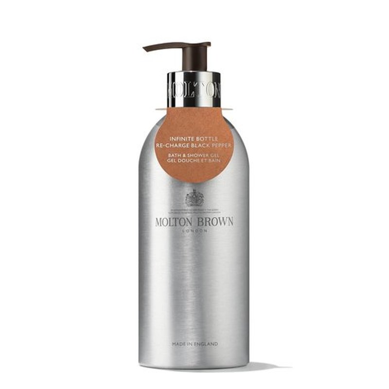 Molton Brown Re-Charge Black Pepper Body Wash - Refill 13.5 Fl. Oz. for Invigorating Cleanliness