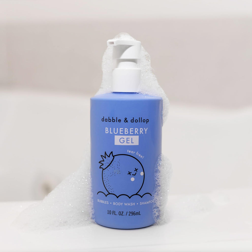 Dabble & Dollop Kids 3-in-1 Body Wash, Shampoo & Bubble Bath – Chocolate Bunny Whip Foaming Toddler Shampoo & Body Wash, Tear-Free, Gentle Foam Body Wash for Sensitive Skin (8 fl oz, Pack of 2)