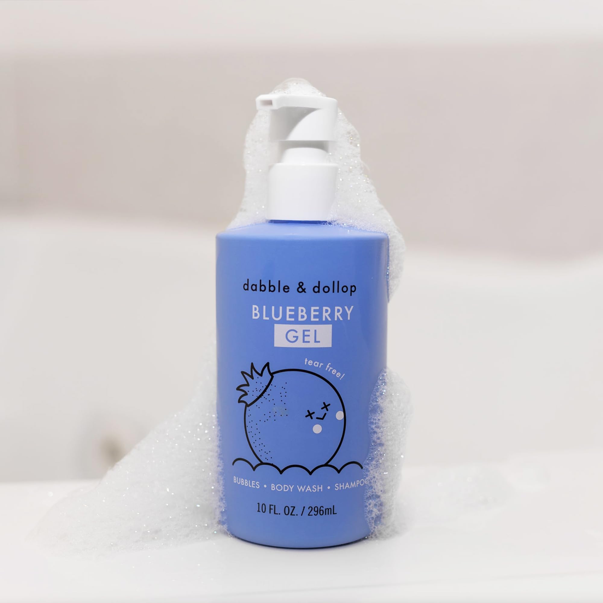 Dabble & Dollop Kids 3-in-1 Body Wash, Shampoo & Bubble Bath – Chocolate Bunny Whip Foaming Toddler Shampoo & Body Wash, Tear-Free, Gentle Foam Body Wash for Sensitive Skin (8 fl oz, Pack of 2)