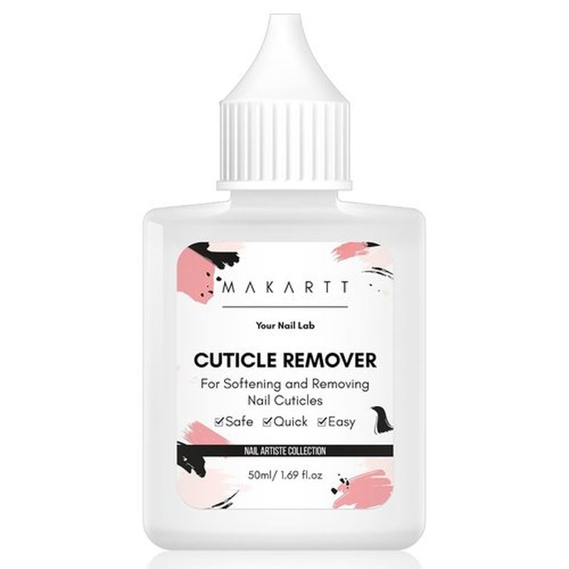 Makartt Cuticle Remover Liquid - 50ml Professional Softener for Dry Cuticles | Salon-Quality Nail Care