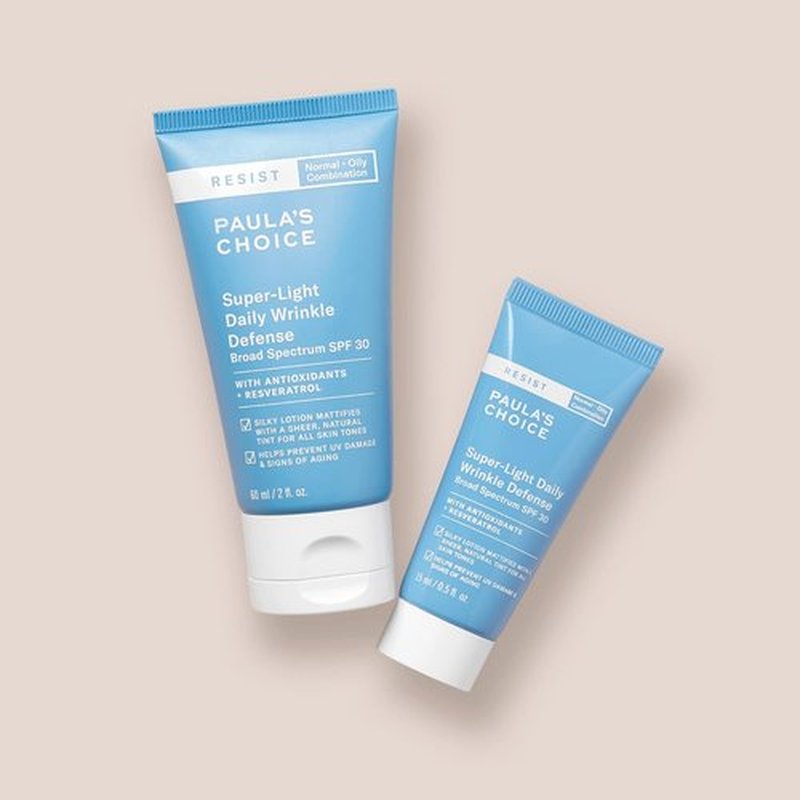 Paula's Choice RESIST Super-Light Daily Wrinkle Defense SPF 30 - Matte Tinted Moisturizer Duo for Oily Skin | Fragrance-Free, Mineral Sunscreen