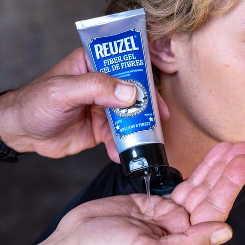 Reuzel Fiber Gel For Men - Alcohol-Free Formula With Subtle Rum Fragrance - Non-Sticky & Flake-Free Hold