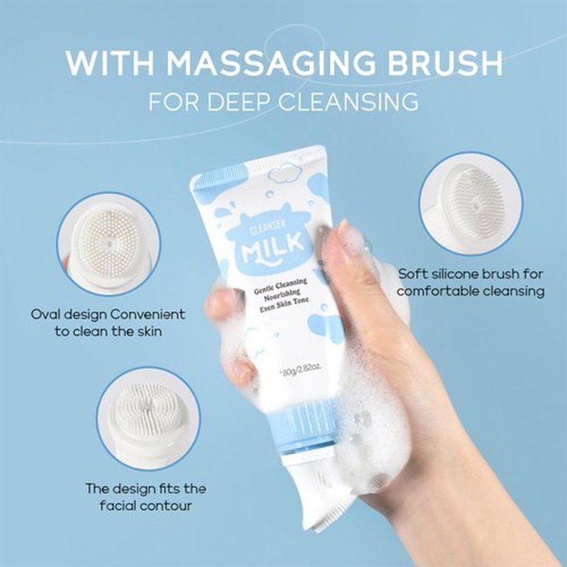 8 PCS Facial Skin Care Sets & Kits, Milk Skincare Set, Travel Skincare Set for Women & Teens, Hydrating Milk Skincare Routine for Girls 10-12, Brilliant Self Care Kit, Deep Moisturizing Gentle
