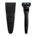 Bolin Webb Razor in British Racing Green and Stand. Fitted with Gillette Mach3 Blade Cartridge. Luxury Razors for Men - Giftable R1 Style.