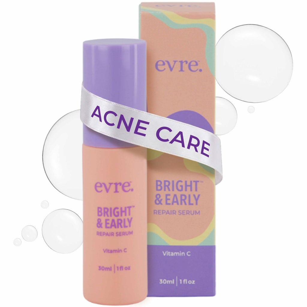 Evre Bright & Early Teen Vitamin C Repair Serum, Brightens, Hydrates & Evens Skin Tone, Natural, Cruelty-Free & Palm-Free, Great for Sensitive Skin, 1 Fl Oz