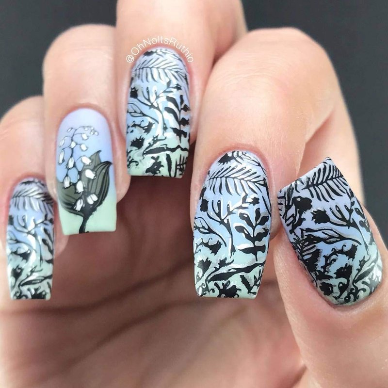 Whats Up Nails - Spring Stamping Plates 2 pack (B017, B045) for Nail Art Design