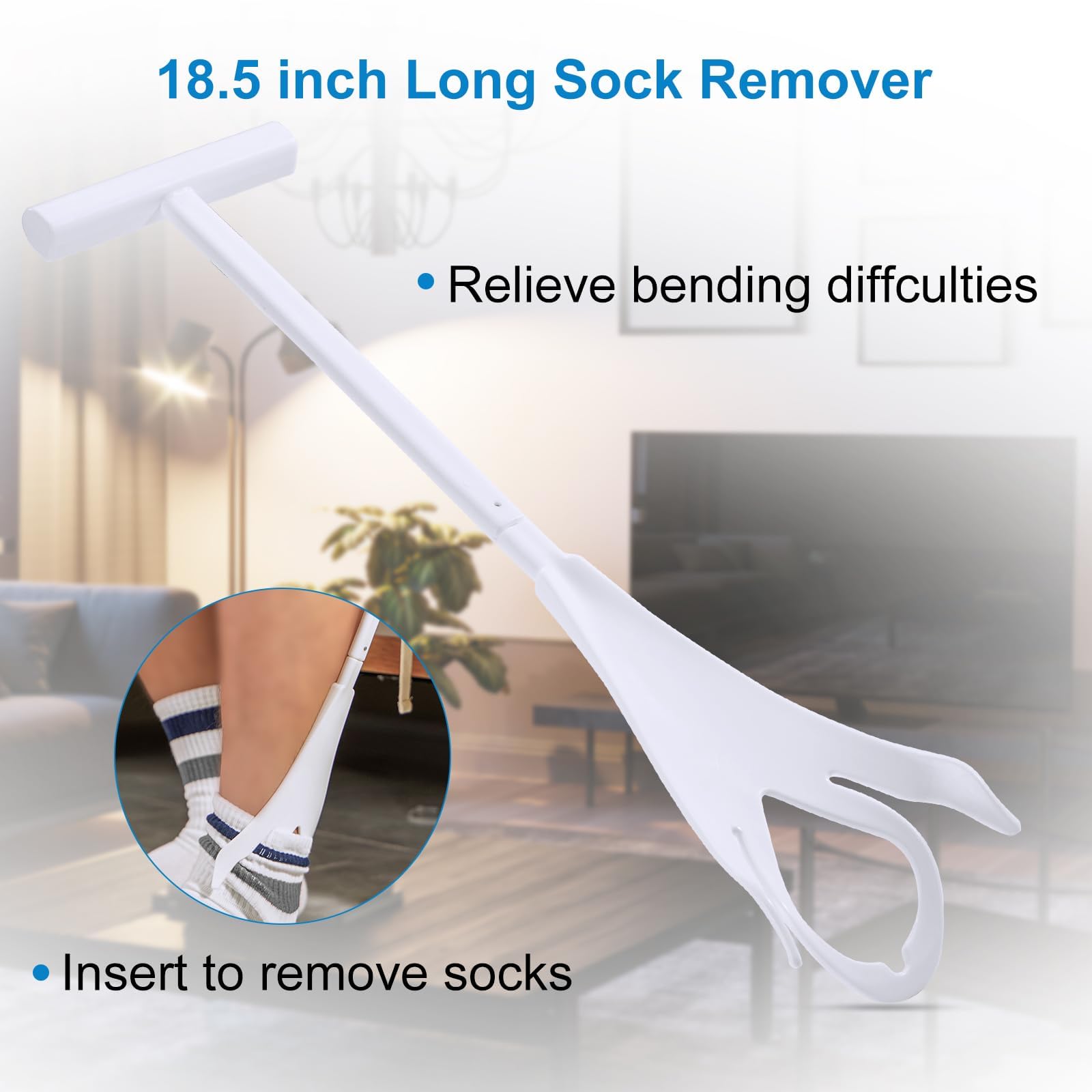 Jellas Sock Aid for Putting On Socks Kit,4.0 Inch Sock Helper for Seniors